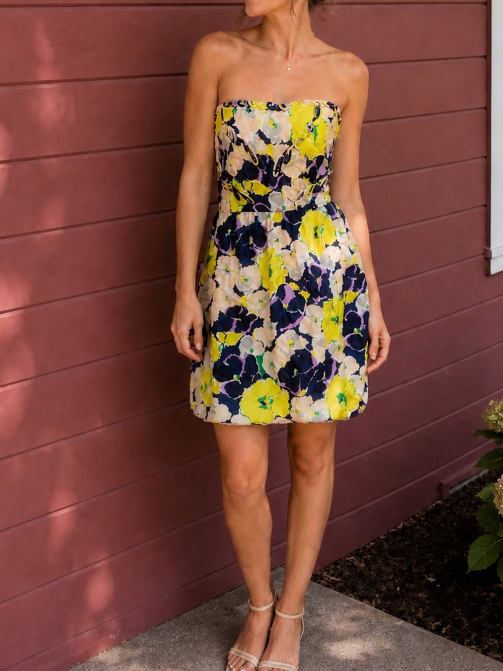 "Daisy‎ Parade" Pearl and Plymouth 100% Silk Dress